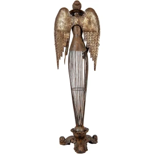 Figura Decorativa Ángel Clayre & Eef 17x15x54 cm marrón verde