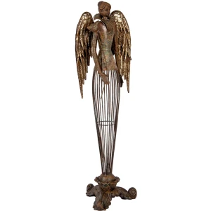 Figura Decorativa Ángel Clayre & Eef 17x15x54 cm marrón verde