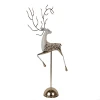 Figura decorativa de ciervo Clayre & Eef sobre base 36x12x72 cm dorado blanco