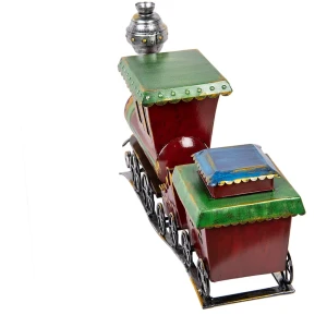 Tren decorativo de Clayre & Eef – 3 Piezas – 70x15x36 cm – Rojo y Verde
