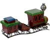 Tren decorativo de Clayre & Eef – 3 Piezas – 70x15x36 cm – Rojo y Verde
