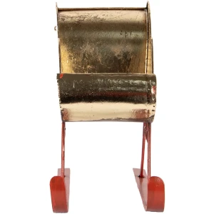 Clayre & Eef Adorno navideño trineo 38x15x28 cm blanco oro
