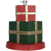 Clayre & Eef Soporte para árbol de Navidad Regalo Ø44x54cm Verde Rojo Dorado