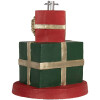 Clayre & Eef Soporte para árbol de Navidad Regalo Ø44x54cm Verde Rojo Dorado