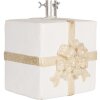 Clayre & Eef 6MG0116 Base para árbol de Navidad diseño caja regalo blanco dorado 26x24x33cm