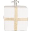 Clayre & Eef 6MG0116 Base para árbol de Navidad diseño caja regalo blanco dorado 26x24x33cm