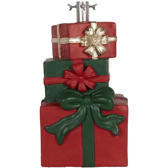 Clayre & Eef 6MG0117 Soporte para árbol de Navidad Diseño caja regalo 28x26x48 cm