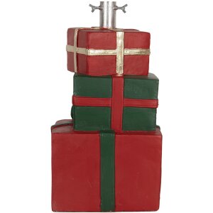 Clayre & Eef 6MG0117 Soporte para árbol de Navidad Diseño caja regalo 28x26x48 cm