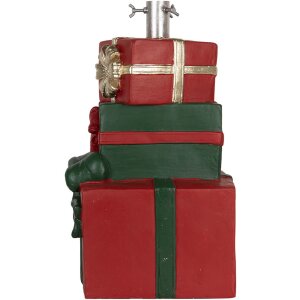 Clayre & Eef 6MG0117 Soporte para árbol de Navidad Diseño caja regalo 28x26x48 cm