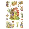 Etiquetas decorativas MAGIC Nostalgic Bunnies, lámina 1 hoja.