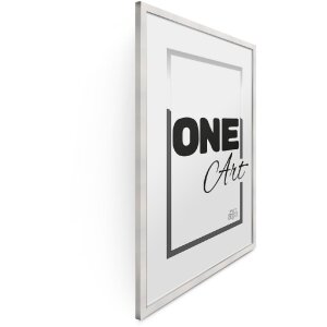 Marco de fotos FramesFactory Hekla 70x100 cm blanco MDF Cristal acrílico 2 cm perfil
