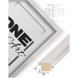 Marco de fotos FramesFactory Hekla 70x100 cm blanco MDF Cristal acrílico 2 cm perfil