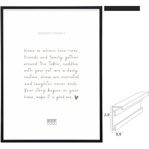 Deknudt Marco de aluminio S029S2 negro mate 10x15 a 30x40 cm