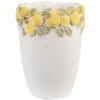 Maceta Clayre & Eef 6TE0570S Blanca Amarilla Ø13x17 cm Piedra Diseño Limones