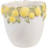 Maceta Clayre & Eef con decoración de limones Ø 20x19 cm Piedra Mediterránea