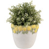 Maceta Clayre & Eef con relieve de limones Ø 16x15 cm piedra amarillo verde