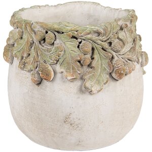 Maceta Clayre & Eef Relieve de Hojas de Roble...