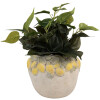 Maceta Clayre & Eef con decoración de limón Beige Amarillo-Verde Ø 22x19 cm
