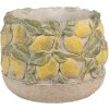 Maceta Clayre & Eef con motivo de limones Ø 19x15 cm piedra mediterránea