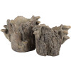 Maceta decorativa Clayre & Eef 6TE0577S Marrón Beige 19x17x16 cm Aspecto de piedra natural