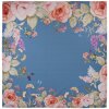 Mantel Individual Clayre & Eef FFA01BL 100x100 cm Azul Floral Algodón