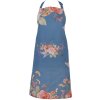 Delantal Clayre & Eef FFA41BL 70x85 cm Azul con Estampado Floral Algodón