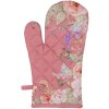 Guante de horno Romantic Garden de Clayre & Eef 18x30 cm Rosa Algodón