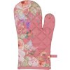 Guante de horno Romantic Garden de Clayre & Eef 18x30 cm Rosa Algodón