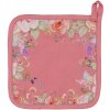 Manopla de cocina Clayre & Eef FFA45P Rosa con diseño floral 20x20 cm Algodón