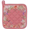 Manopla de cocina Clayre & Eef FFA45P Rosa con diseño floral 20x20 cm Algodón