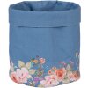 Cesta para pan Clayre & Eef FFA50BL Azul Ø 15x16 cm Algodón con diseño floral