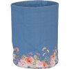 Cesta para pan Clayre & Eef FFA50BL Azul Ø 15x16 cm Algodón con diseño floral