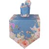Cesta para pan Clayre & Eef FFA50BL Azul Ø 15x16 cm Algodón con diseño floral