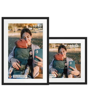 Marco de fotos digital Frameo HF-109T negro de 10,1 pulgadas con FrameGlow