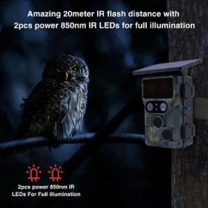 Cámara de Vigilancia Solar Dual-Cam Stealth Gear Nightjar 4K Wifi Cámara Salvaje