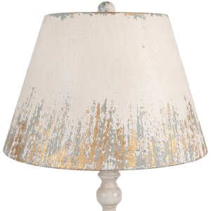 Lámpara de mesa Vintage Clayre & Eef Ø 36x70 cm Beige Gris Dorado E27 60W Metal