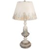 Lámpara de mesa Vintage Clayre & Eef Ø 36x70 cm Beige Gris Dorado E27 60W Metal