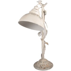Lámpara de Mesa Clayre & Eef 5LMC0051 Beige-Gris 35x19x62cm Estilo Vintage Casquillo E27
