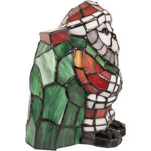 LumiLamp Lámpara de Mesa Estilo Tiffany Papá Noel de Cristal 17x11x22 cm Casquillo E14