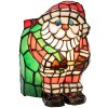 LumiLamp Lámpara de Mesa Estilo Tiffany Papá Noel de Cristal 17x11x22 cm Casquillo E14