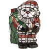LumiLamp Lámpara de Mesa Estilo Tiffany Papá Noel de Cristal 17x11x22 cm Casquillo E14