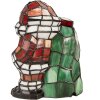 LumiLamp Lámpara de Mesa Estilo Tiffany Papá Noel de Cristal 17x11x22 cm Casquillo E14