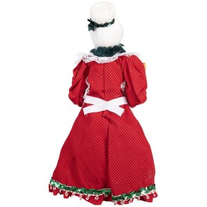 Clayre & Eef 66226 Decoración Señora Claus Rojo y Blanco 18x18x46 cm