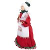 Clayre & Eef 66226 Decoración Señora Claus Rojo y Blanco 18x18x46 cm