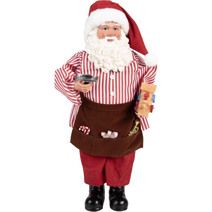 Decoración Papá Noel Clayre & Eef rojo 22x19x45 cm