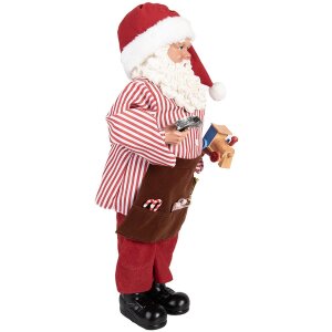 Decoración Papá Noel Clayre & Eef rojo 22x19x45 cm