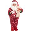 Figura decorativa de Papá Noel Clayre & Eef 66228 Rojo y Blanco 45 cm