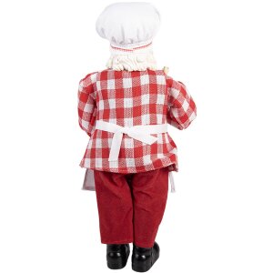 Decoración de Papá Noel Clayre & Eef Panadero Rojo y Blanco 45 cm