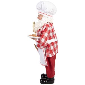 Decoración de Papá Noel Clayre & Eef Panadero Rojo y Blanco 45 cm