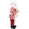 Decoración de Papá Noel Clayre & Eef Panadero Rojo y Blanco 45 cm